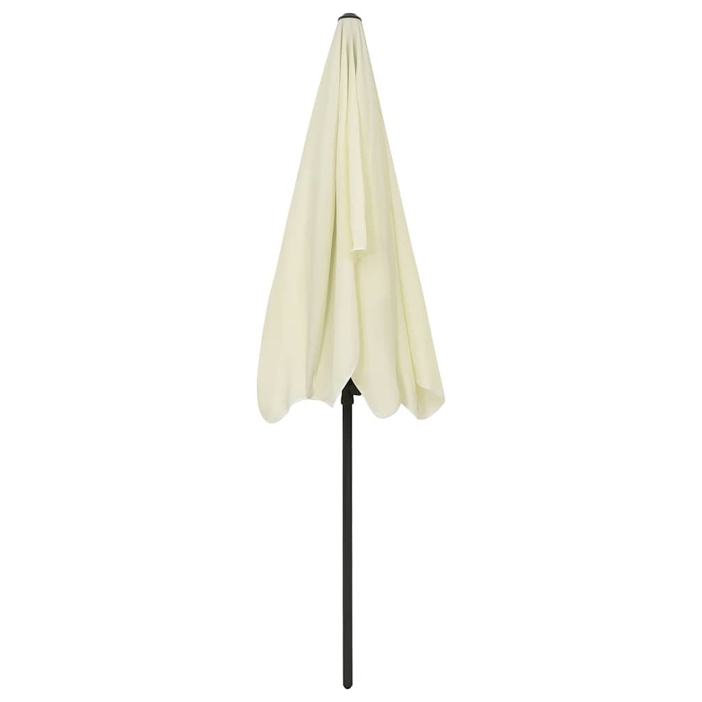 314727 vidaXL Beach Parasol Sand Yellow 200x125 cm