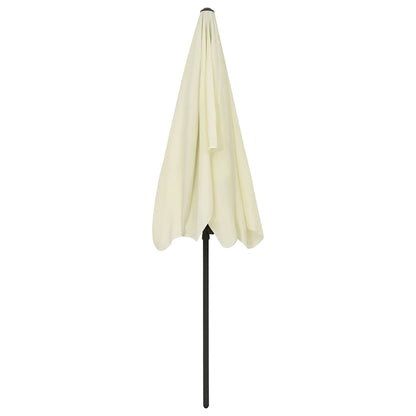 314727 vidaXL Beach Parasol Sand Yellow 200x125 cm
