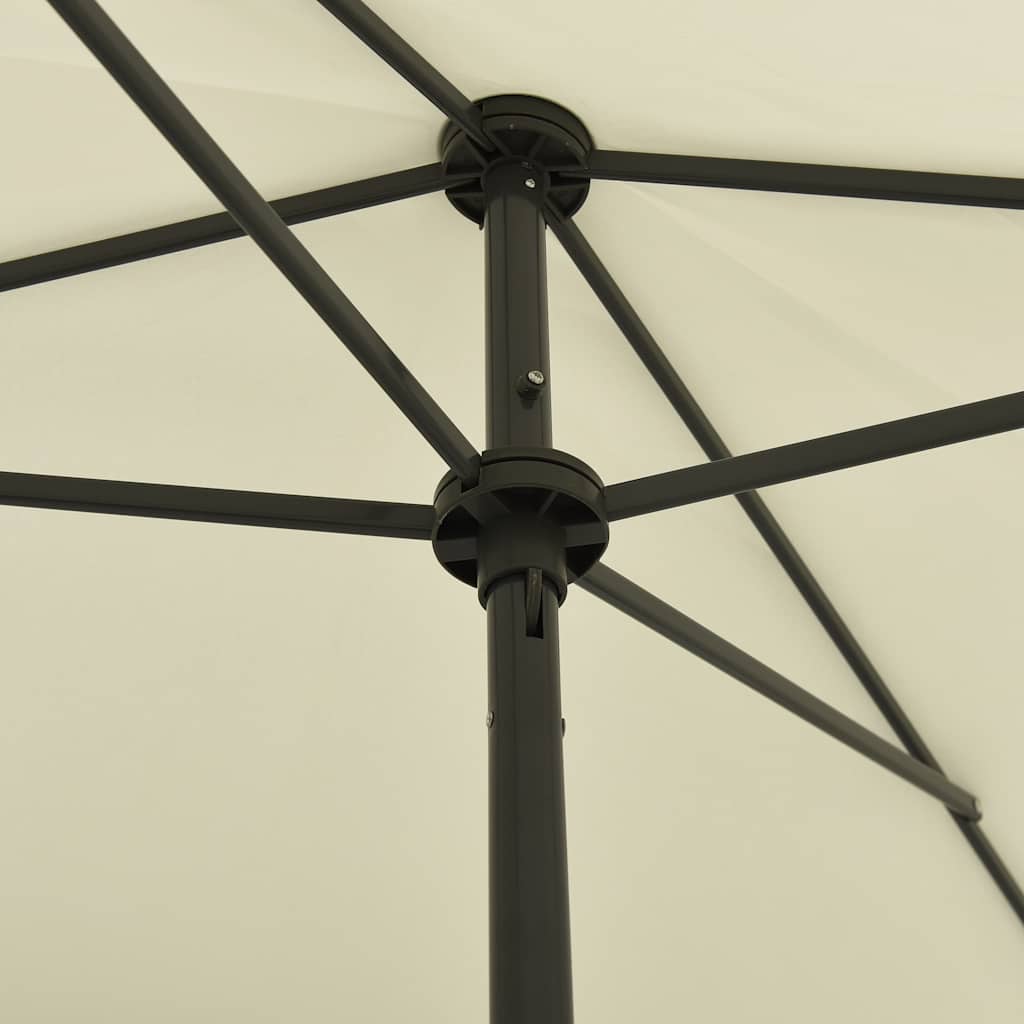 314727 vidaXL Beach Parasol Sand Yellow 200x125 cm