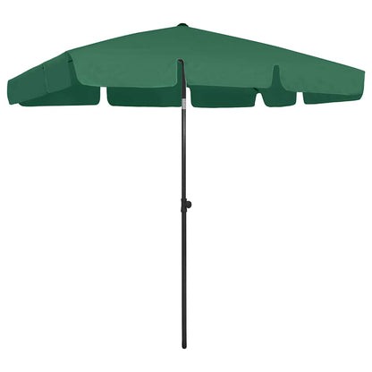 Beach Parasol | Green | Polyester | 200x125 cm | Tiltable | Beach Parasol