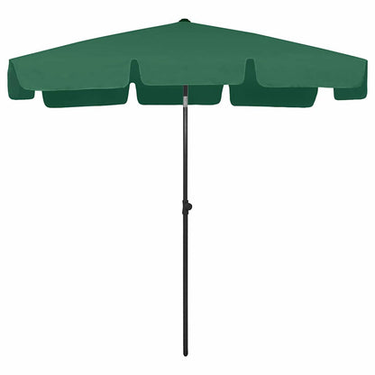 Beach Parasol | Green | Polyester | 200x125 cm | Tiltable | Beach Parasol