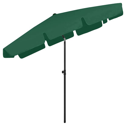 Beach Parasol | Green | Polyester | 200x125 cm | Tiltable | Beach Parasol