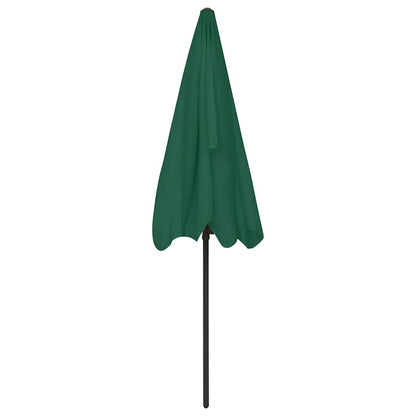 Beach Parasol | Green | Polyester | 200x125 cm | Tiltable | Beach Parasol
