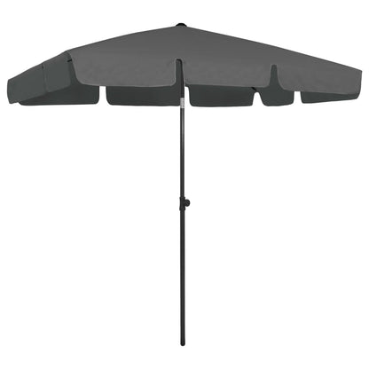 Beach Parasol | Anthracite | Polyester | Large | UV-resistant materials