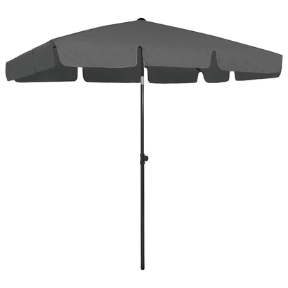 314729 vidaXL Beach Parasol Anthracite 200x125 cm