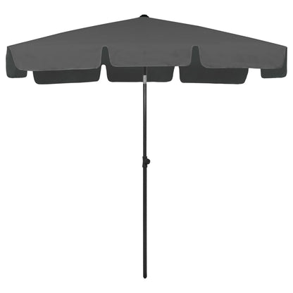 Beach Parasol | Anthracite | Polyester | Large | UV-resistant materials