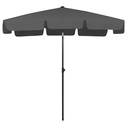 314729 vidaXL Beach Parasol Anthracite 200x125 cm