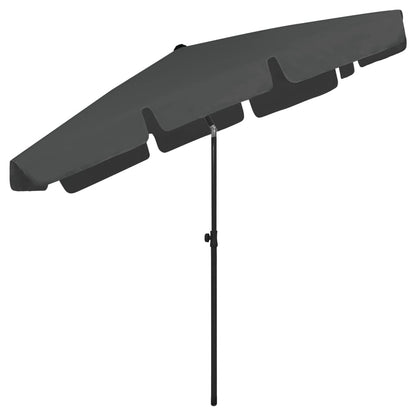 Beach Parasol | Anthracite | Polyester | Large | UV-resistant materials