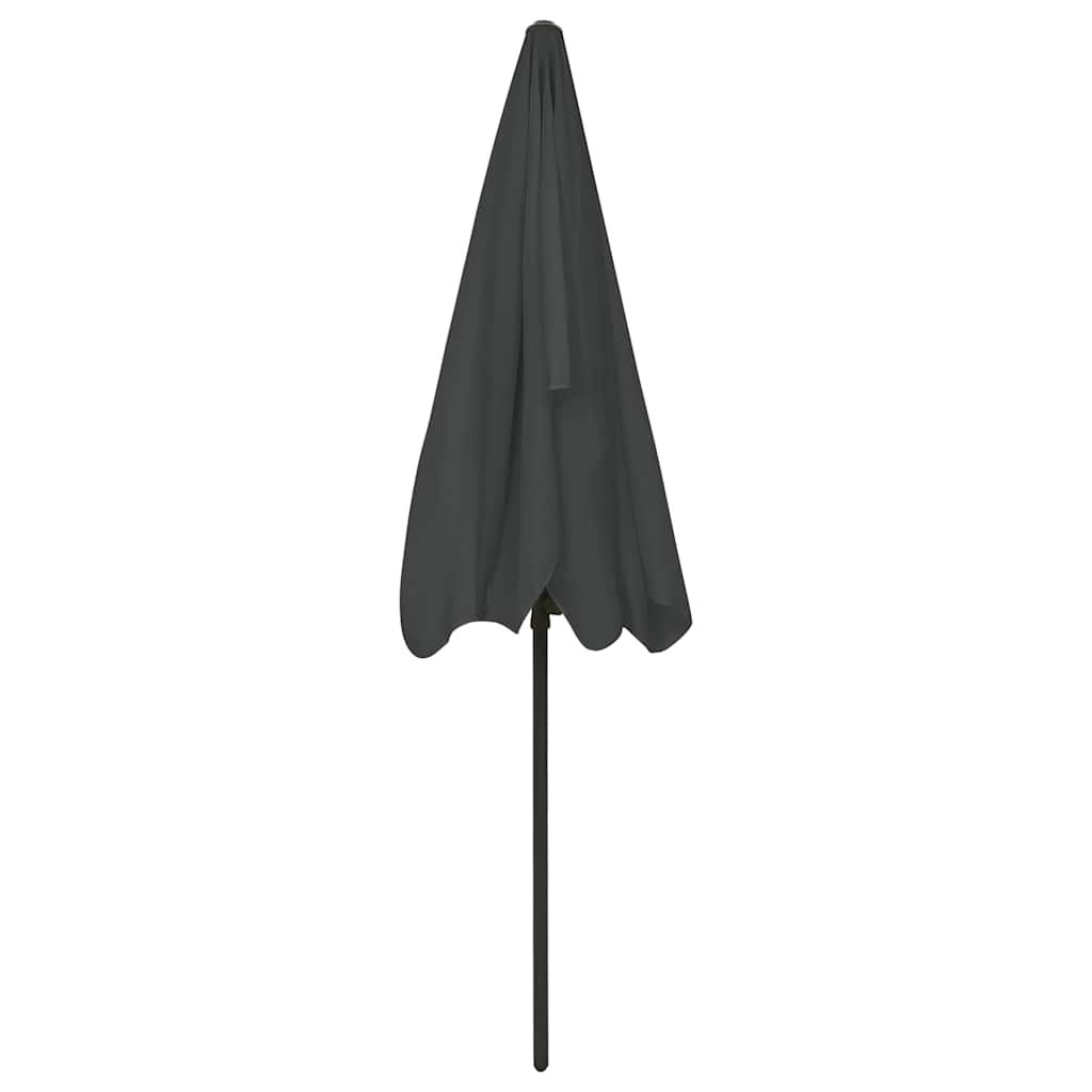 314729 vidaXL Beach Parasol Anthracite 200x125 cm
