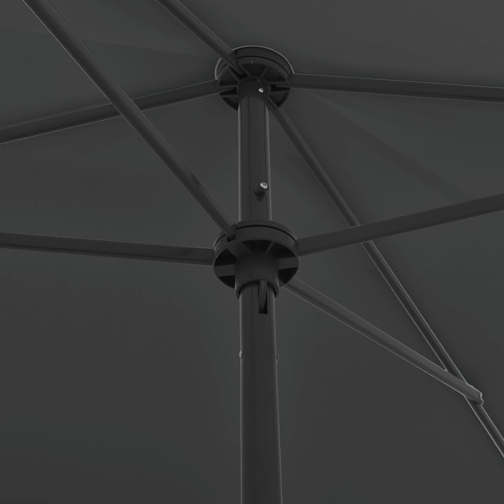 Beach Parasol | Anthracite | Polyester | Large | UV-resistant materials