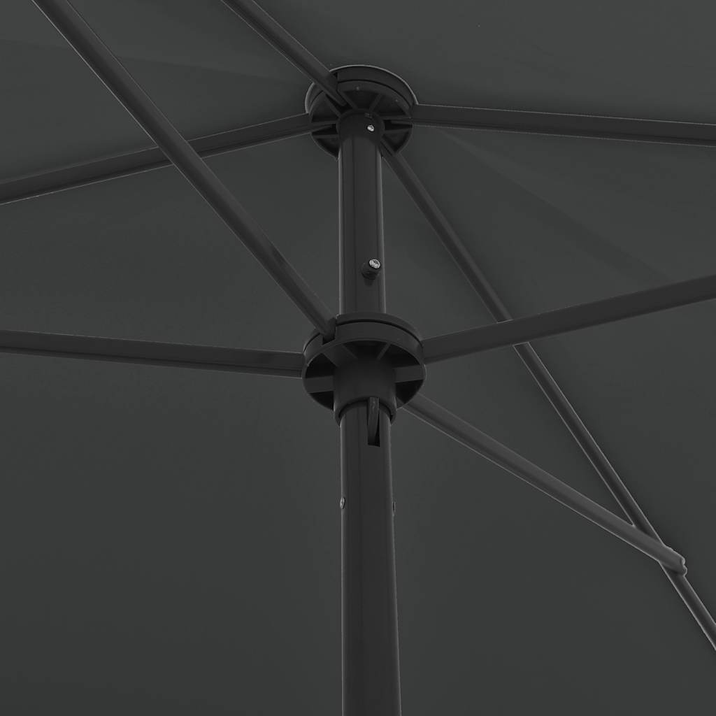 314729 vidaXL Beach Parasol Anthracite 200x125 cm