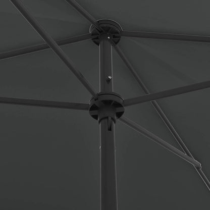 314729 vidaXL Beach Parasol Anthracite 200x125 cm