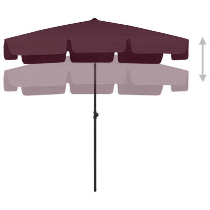 Beach Parasol | Bordeaux red | Polyester