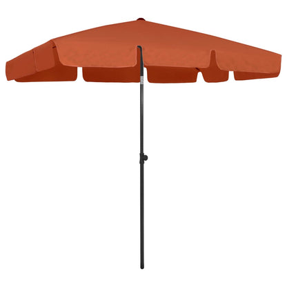 Beach Parasol | Terracotta | Polyester | Medium | Tiltable