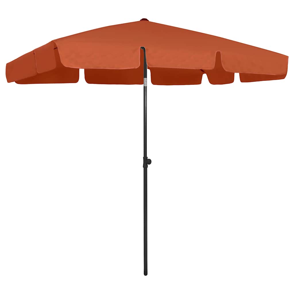 314732 vidaXL Beach Parasol Terracotta 200x125 cm