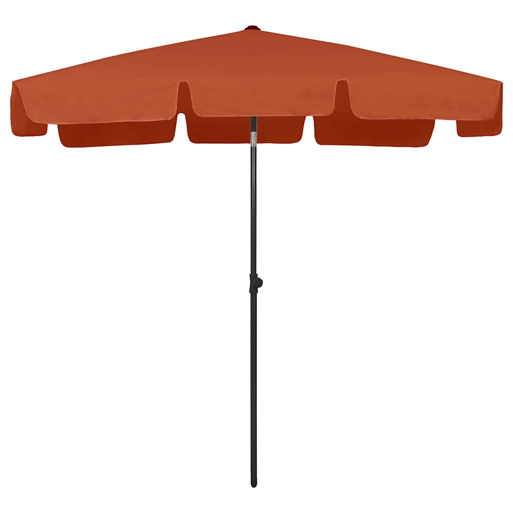 314732 vidaXL Beach Parasol Terracotta 200x125 cm