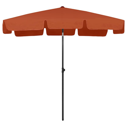 314732 vidaXL Beach Parasol Terracotta 200x125 cm