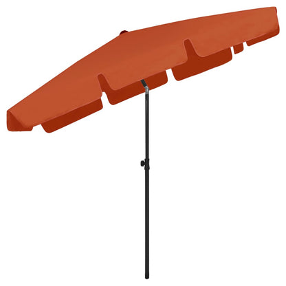 Beach Parasol | Terracotta | Polyester | Medium | Tiltable