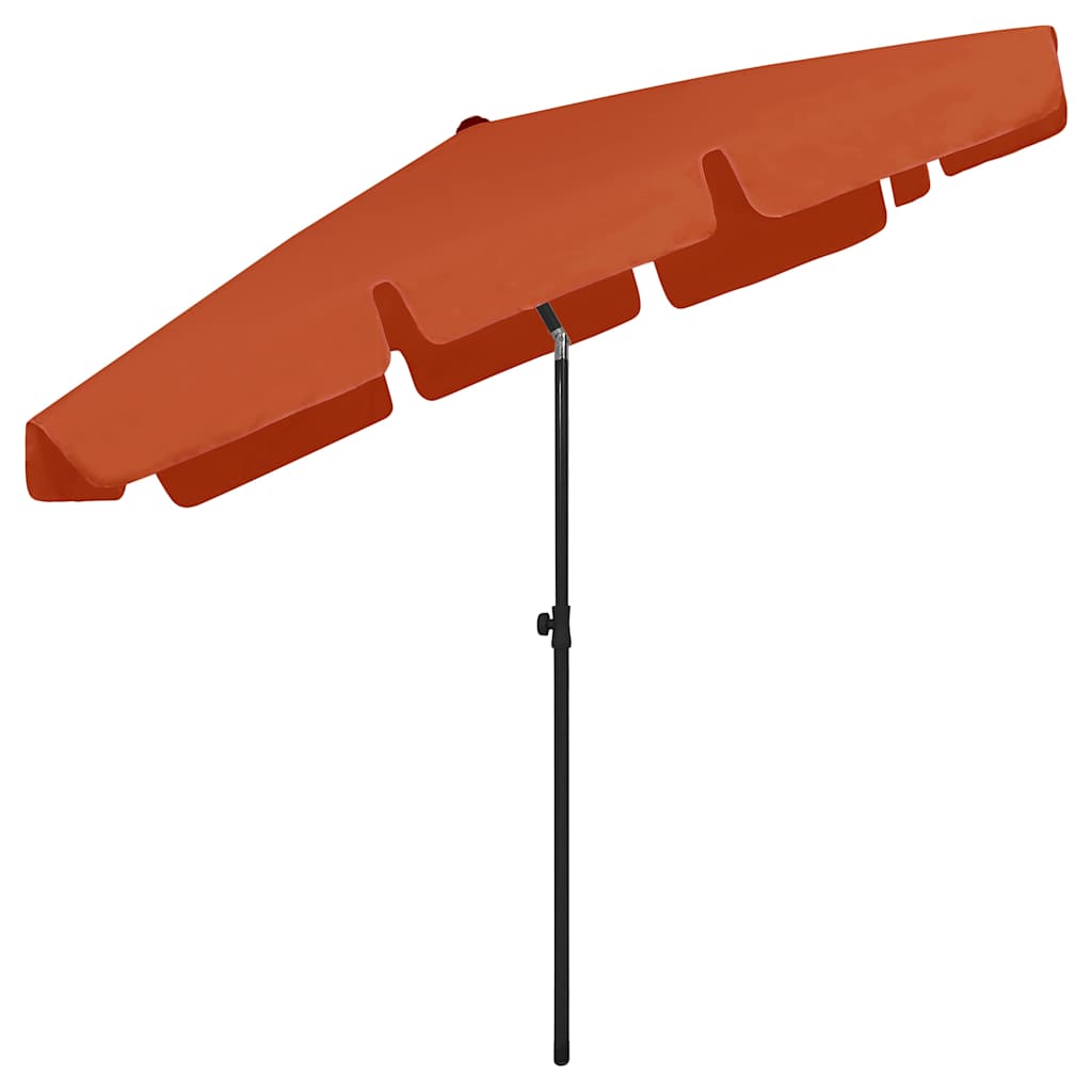 314732 vidaXL Beach Parasol Terracotta 200x125 cm