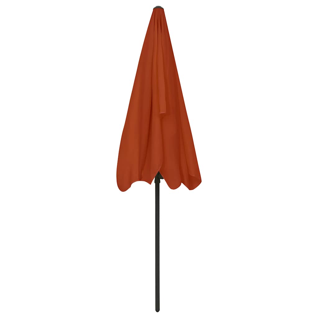 314732 vidaXL Beach Parasol Terracotta 200x125 cm
