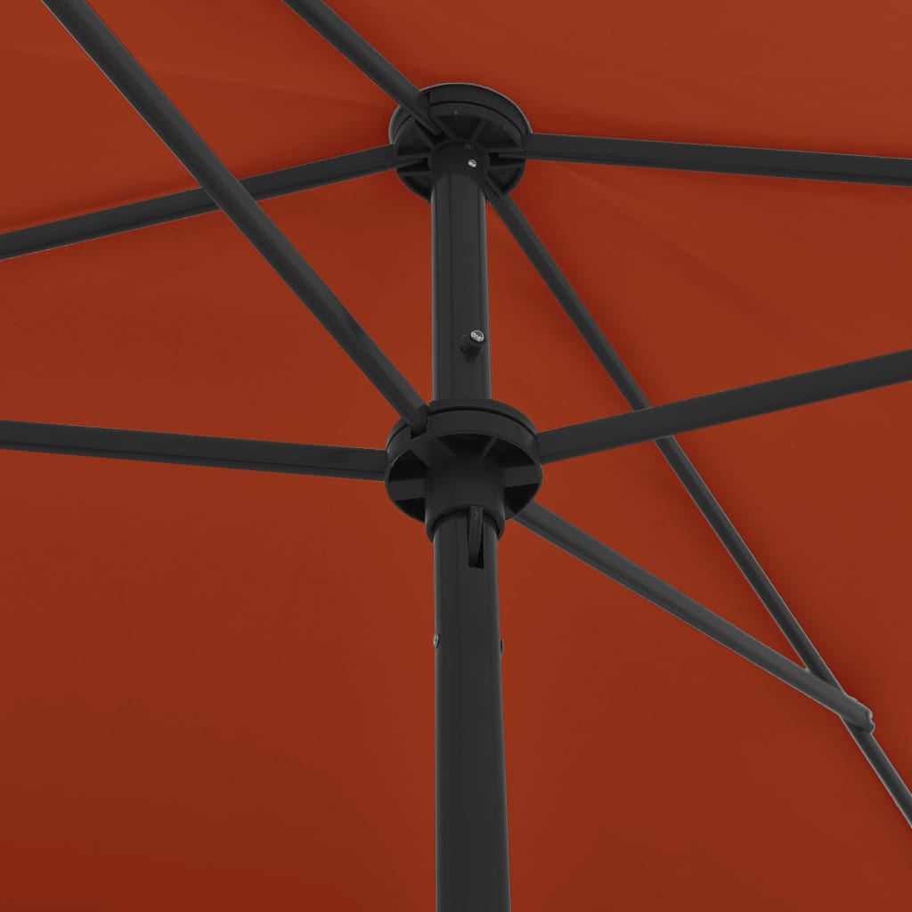 Beach Parasol | Terracotta | Polyester | Medium | Tiltable