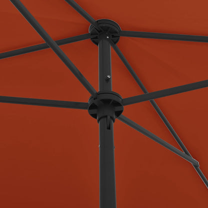 314732 vidaXL Beach Parasol Terracotta 200x125 cm