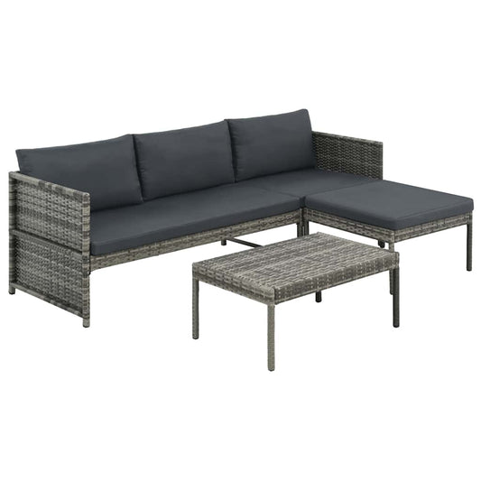 Garden Lounge Set | Grey | PE rattan | Large |  Modular