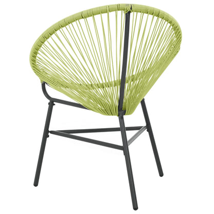 Acapulco Chair | Green | Polyethylene rattan, powder-coated steel