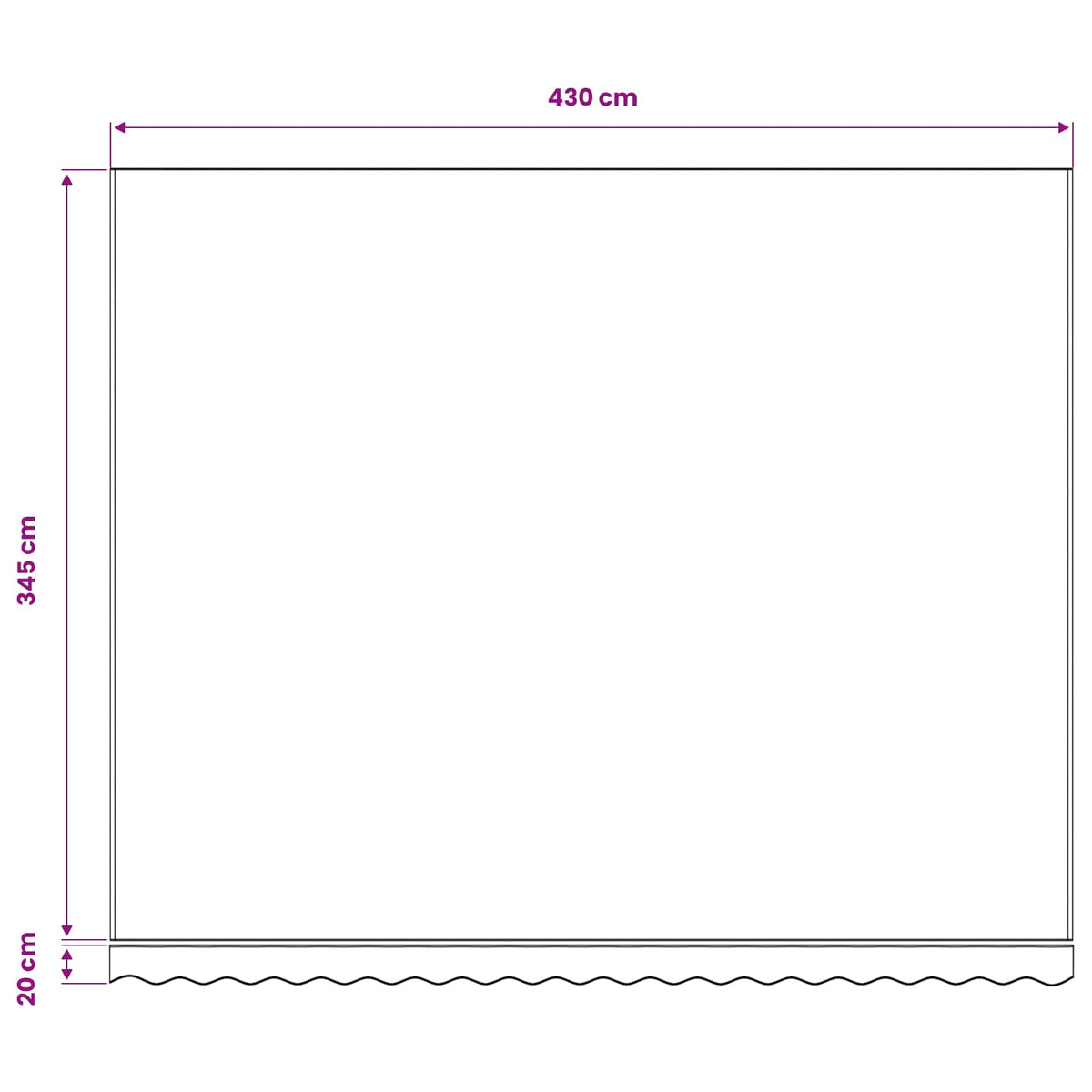 Awning Replacement Fabric Blue and White 450x350 cm Polyester