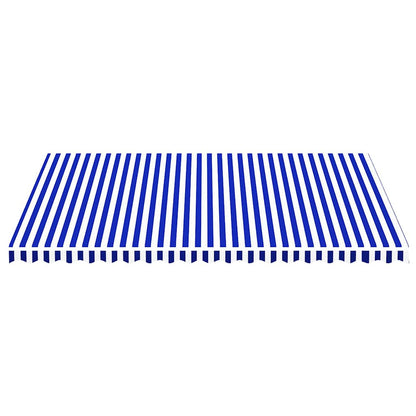 Awning Replacement Fabric Blue and White 500x350 cm Polyester