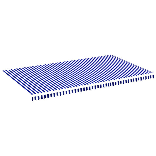 Awning Replacement Fabric Blue and White 580x345 cm Polyester