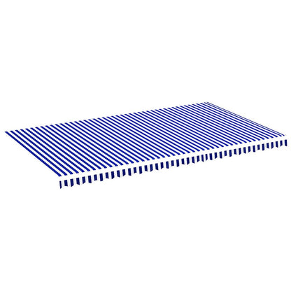 Awning Replacement Fabric Blue and White 600x350 cm Polyester