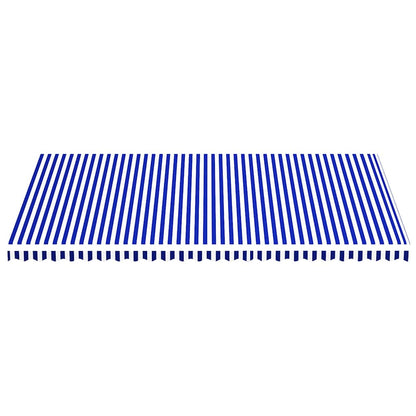 Awning Replacement Fabric Blue and White 600x350 cm Polyester