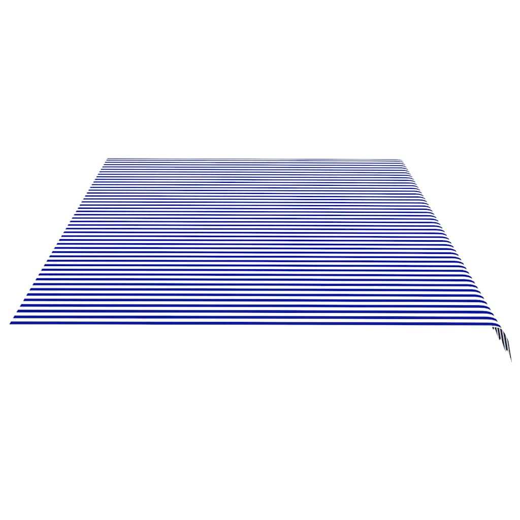 Awning Replacement Fabric Blue and White 600x350 cm Polyester