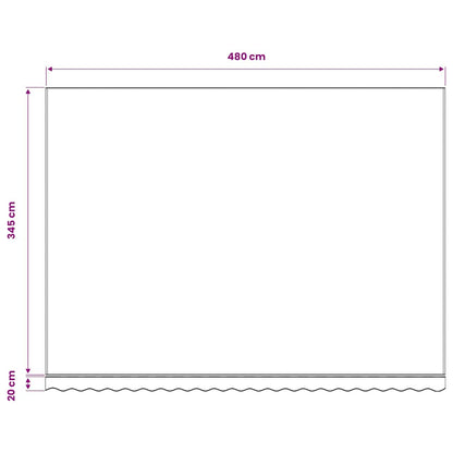 Awning Replacement Fabric Cream 500x350 cm Polyester