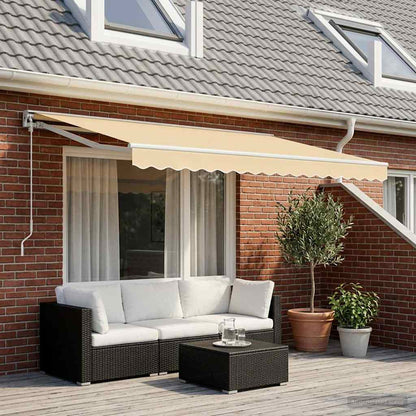 Awning Replacement Fabric Cream 500x350 cm Polyester