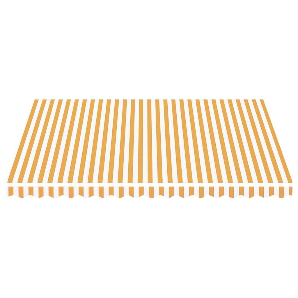 Awning Replacement Fabric Yellow and White 400x350 cm Polyester