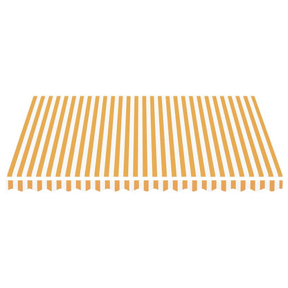 Awning Replacement Fabric Yellow and White 400x350 cm Polyester