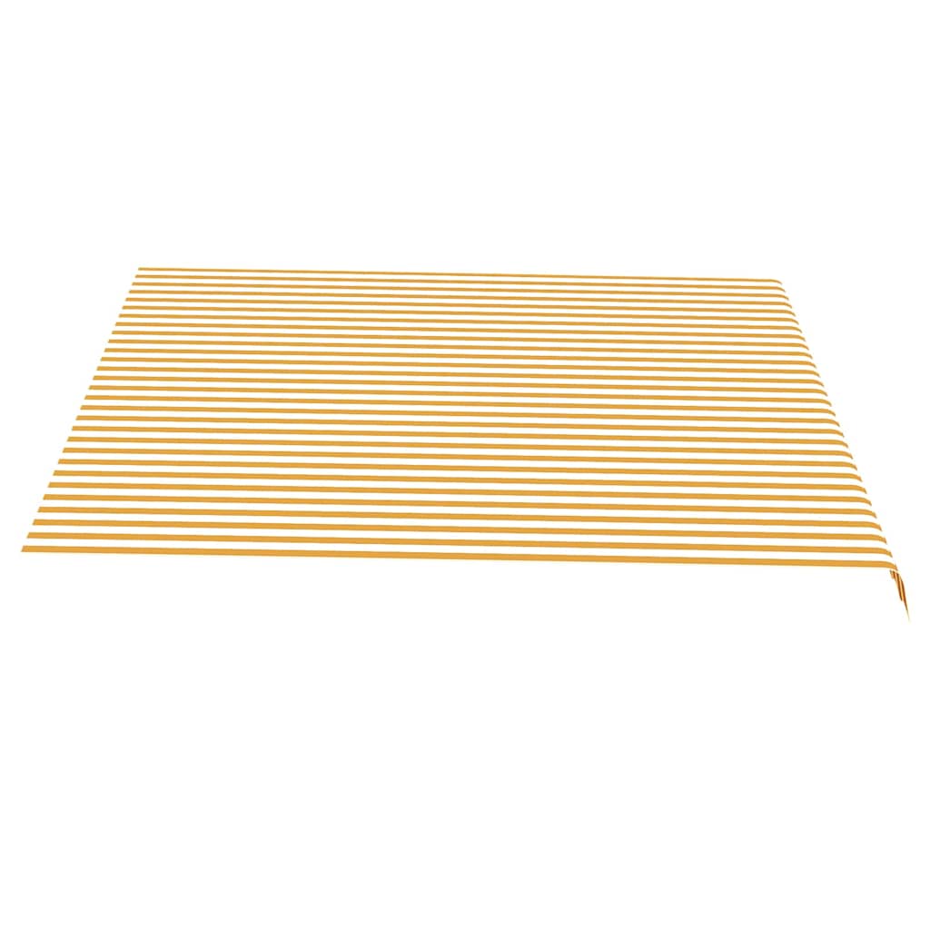 Awning Replacement Fabric Yellow and White 400x350 cm Polyester