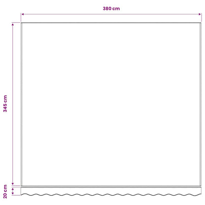 Awning Replacement Fabric Yellow and White 400x350 cm Polyester