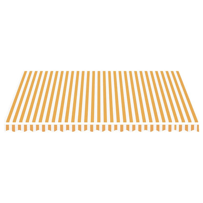 Replacement Fabric for Awning Yellow and White 4.5x3.5 m
