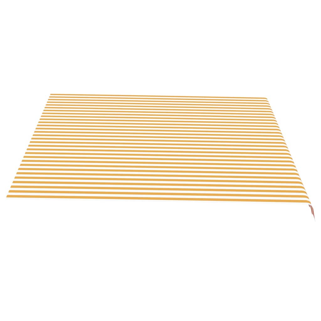 Awning Replacement Fabric Yellow and White 450x350 cm Polyester