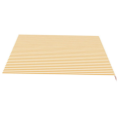 Awning Replacement Fabric Yellow and White 450x350 cm Polyester