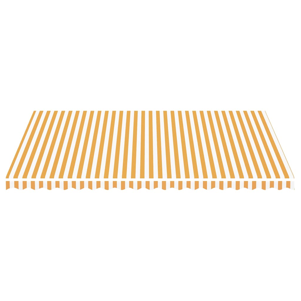 Awning Replacement Fabric Yellow and White 500x350 cm Polyester