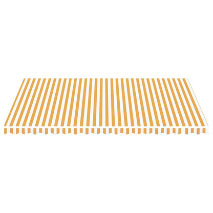 Awning Replacement Fabric Yellow and White 500x350 cm Polyester