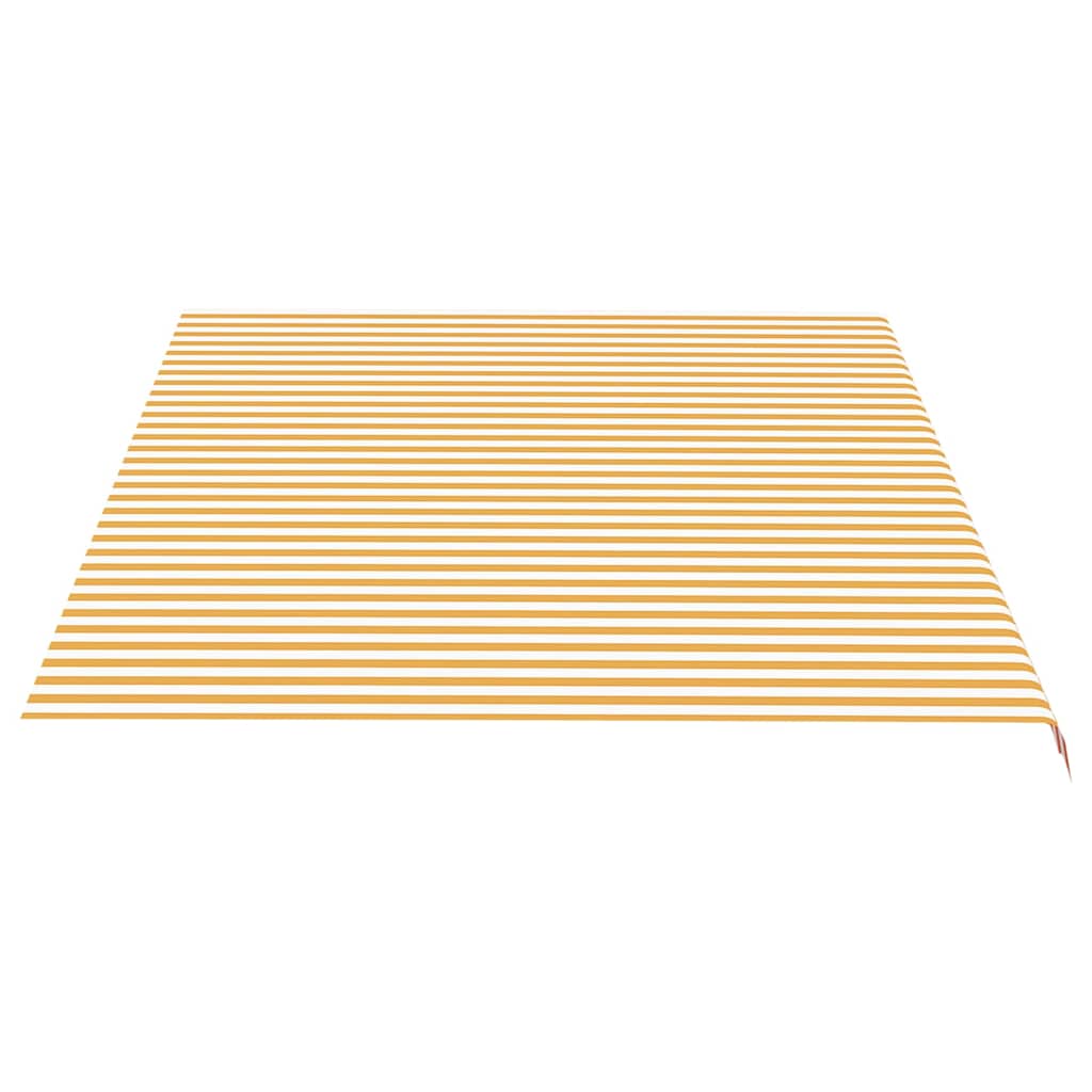 Awning Replacement Fabric Yellow and White 500x350 cm Polyester