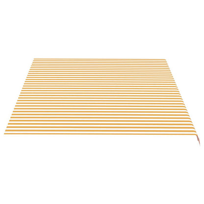 Awning Replacement Fabric Yellow and White 500x350 cm Polyester