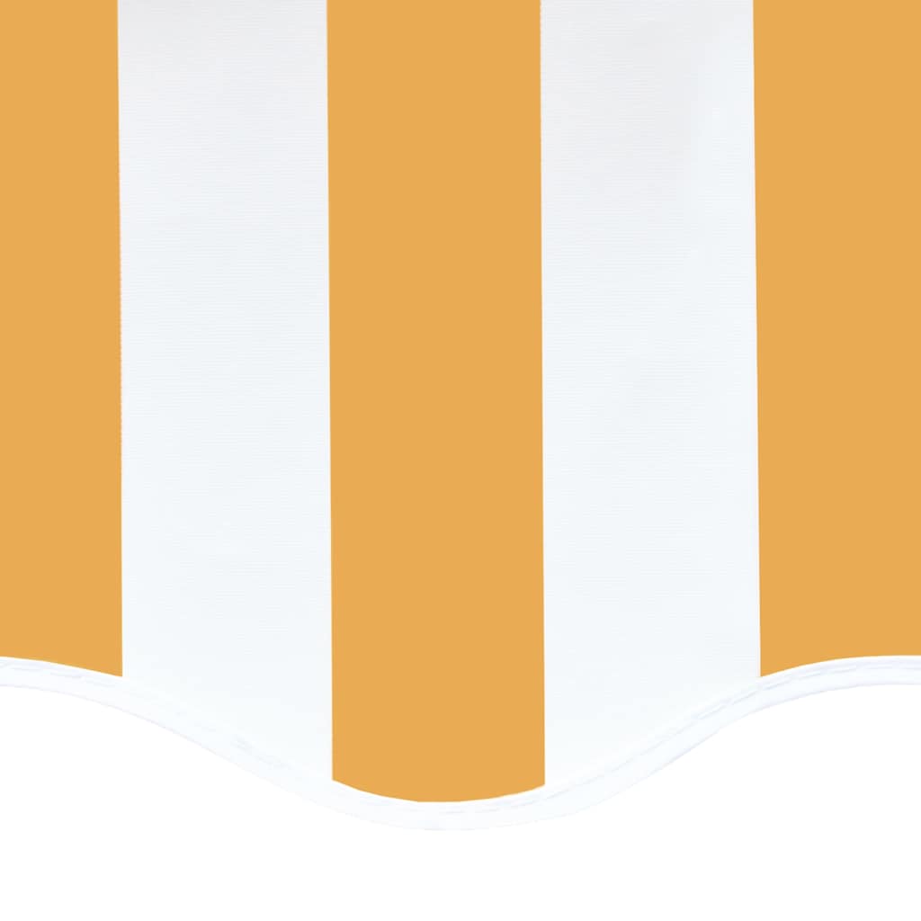 Awning Replacement Fabric Yellow and White 500x350 cm Polyester