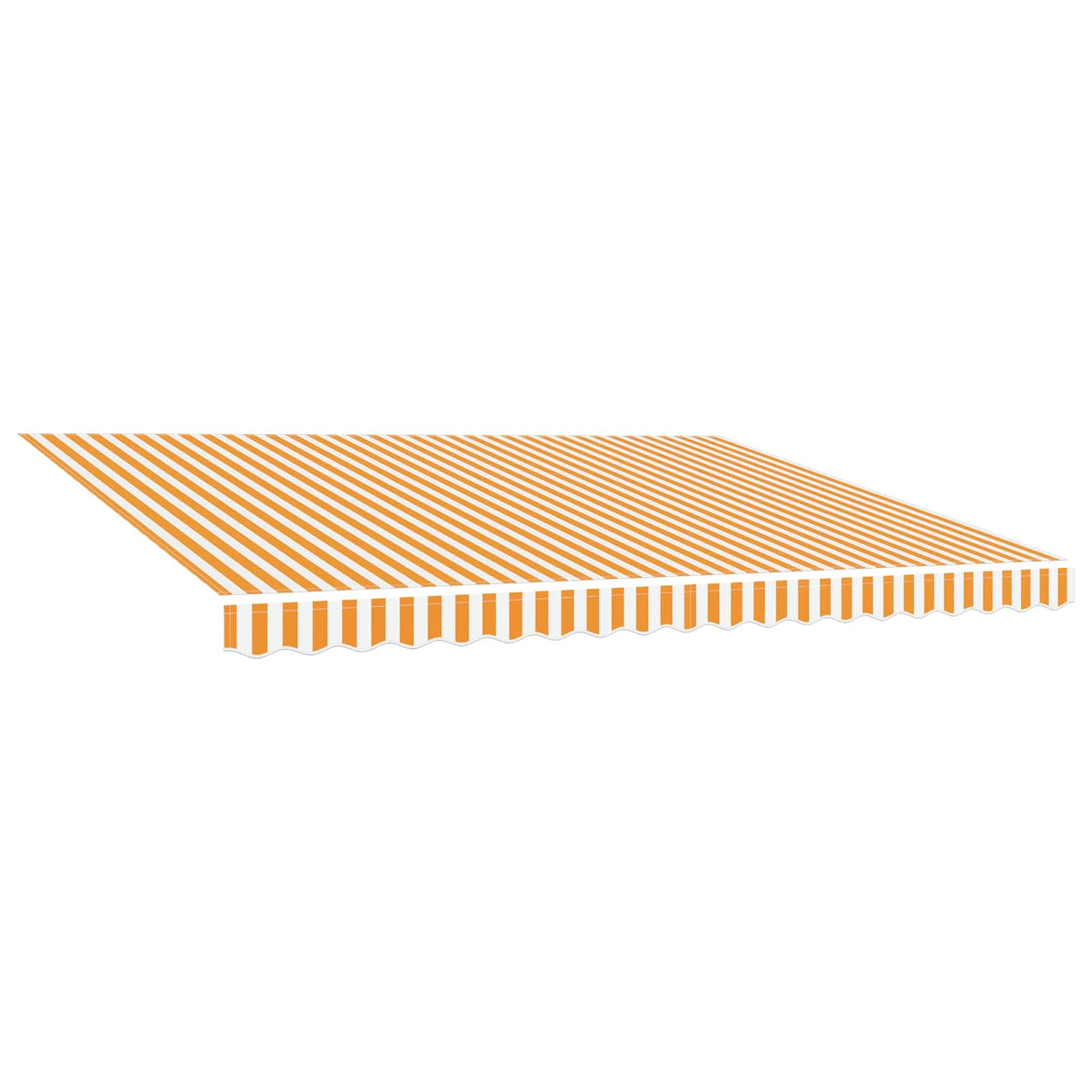 Awning Replacement Fabric Yellow and White 500x350 cm Polyester
