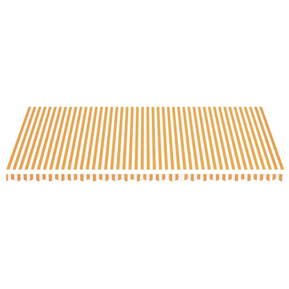Replacement Fabric for Awning Yellow and White 6x3.5 m